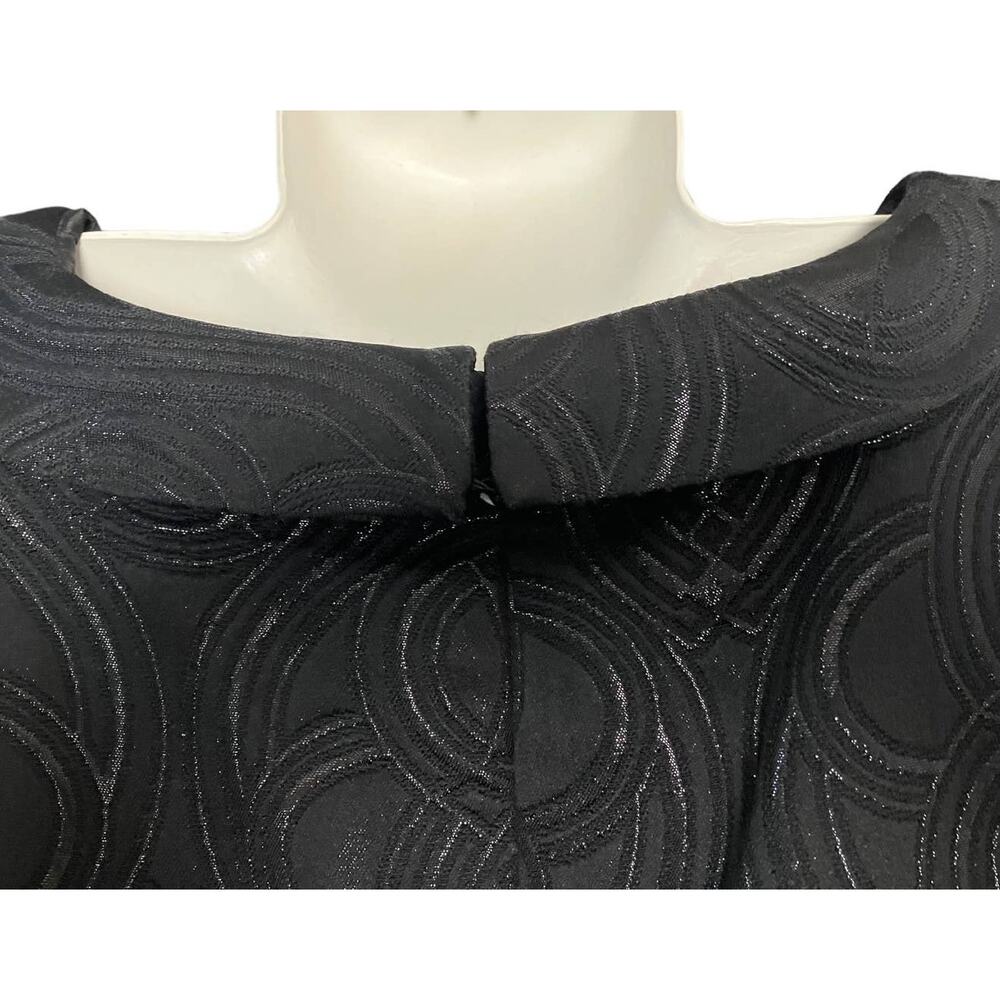 Target Limited Edition Women's Black Jacquard Knee-Length Lined Dress | Size 12 - Picture 5 of 12
